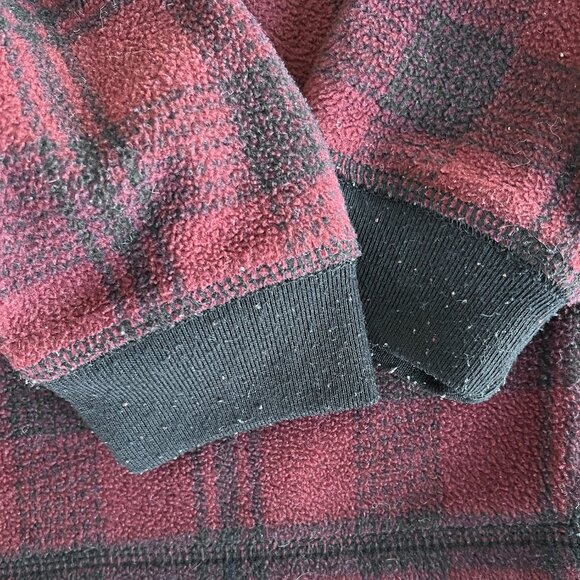 Carhartt maroon plaid fleece pullover 3T - Picture 6 of 7